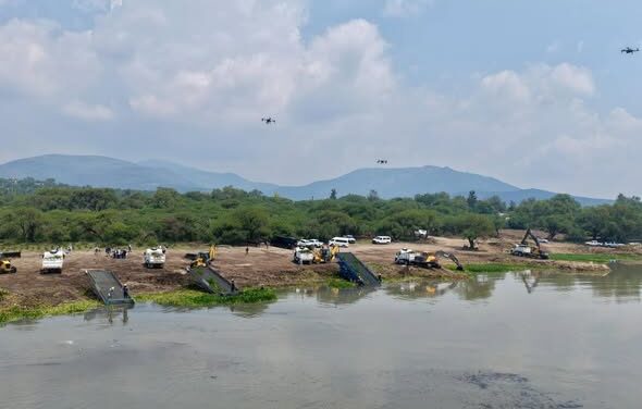 Un total de 93 mil metros cúbicos de lirio acuático ha sido extraído de la presa en los últimos siete meses: Conagua