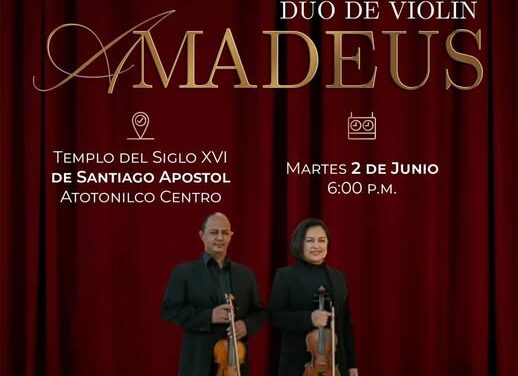 Ofrecerán Concierto Dúo de Violín «Amadeus» en Atotonilco de Tula