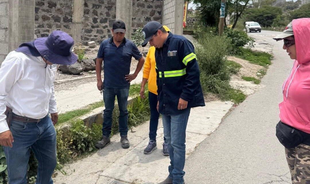 Director de la CAAMTROH supervisa necesidades de infraestructura hidráulica en Tianguistengo