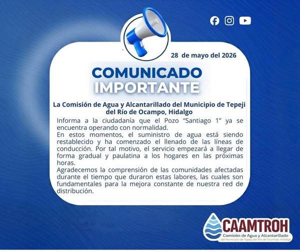 Concluyen trabajos de mantenimiento en el Pozo «Santiago 1» en Tepeji del Río