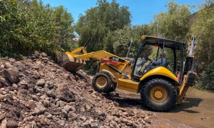 Realizan trabajos de limpieza, desazolve y reforzamiento de taludes en Tepeji del Río