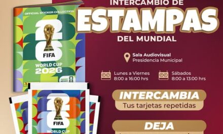 Continúa el intercambio de estampas del Mundial en Atotonilco de Tula