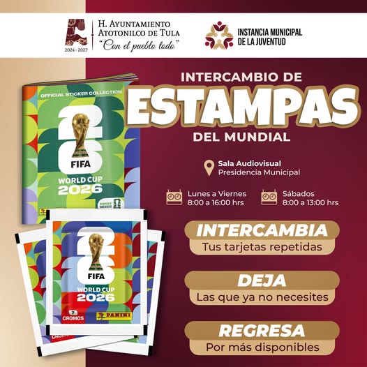 Intercambia tus estampas del mundial en Atotonilco de Tula