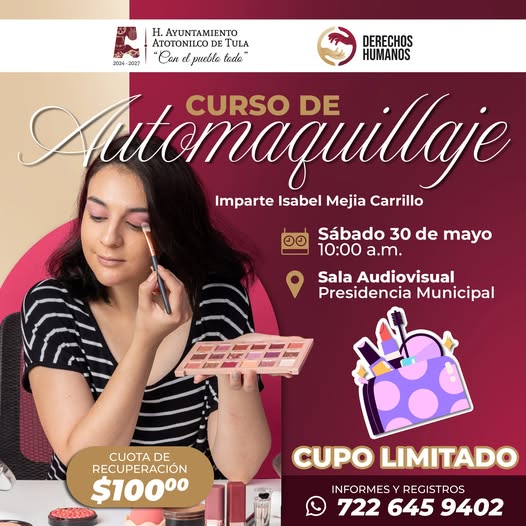 Se llevó a cabo un taller de automaquillaje en Atotonilco de Tula