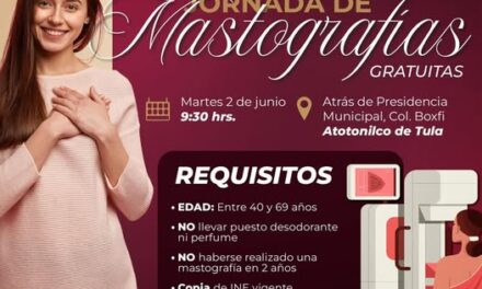 La Dirección de salud de Atotonilco de Tula invita a la Jornada de mastografía gratuita