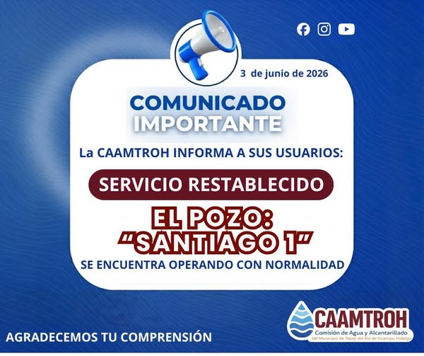 COMUNICADO IMPORTANTE COMISIÓN DE AGUA TEPEJI