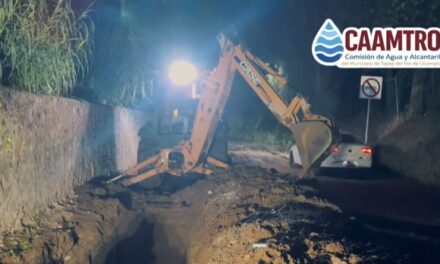 CAAMTROH concluye trabajos de reparación de fuga de agua