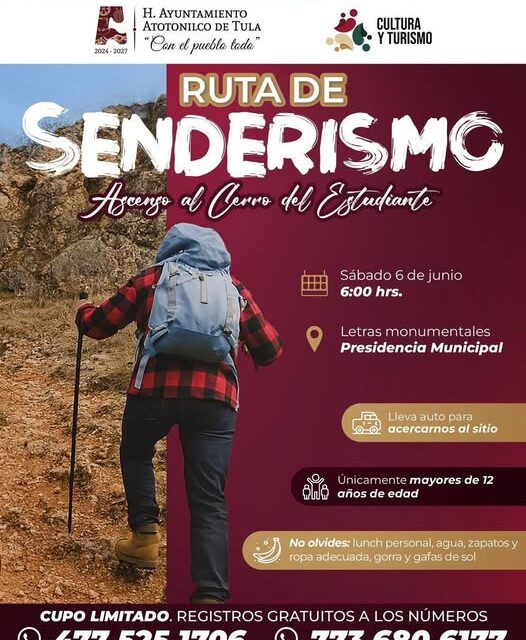 El Gobierno Municipal te invita a una emocionante ruta de senderismo hacia el Cerro del Estudiante