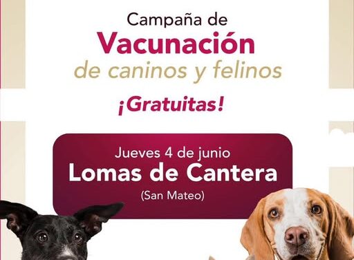 La Unidad Móvil de vacunación antirrábica estará recorriendo las calles de la localidad de Lomas de da Cantera