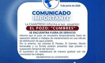 Comisión de Agua Tepeji realiza mantenimiento en el Pozo Cumbres