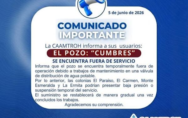 Comisión de Agua Tepeji realiza mantenimiento en el Pozo Cumbres