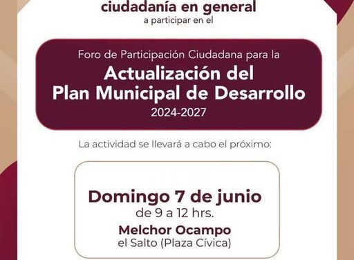 Habrá Foro de Particiación Ciudadana en Tepeji del Río