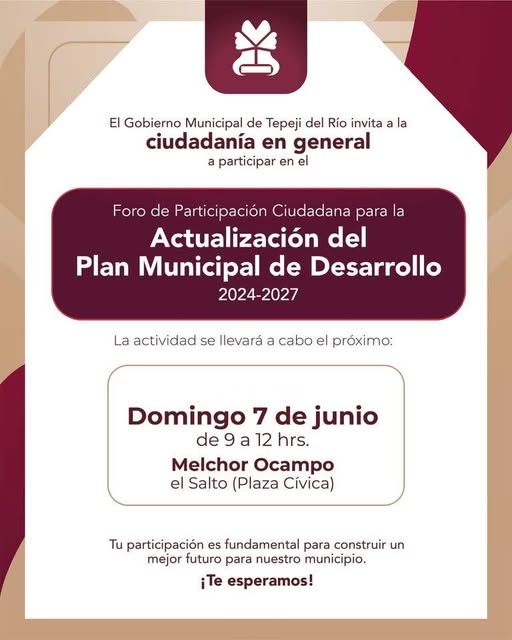Habrá Foro de Particiación Ciudadana en Tepeji del Río