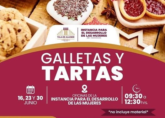 Aprende a elaborar galletas y tartas en la Instancia para el Desarrollo de las Mujeres de Tula de Allende