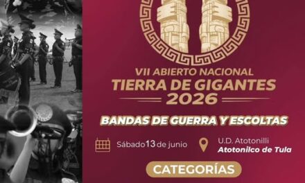 No te pierdas el VII Abierto NAcional «Tierra de Gigantes» 2026 de Bandas de Guerra y Escoltas
