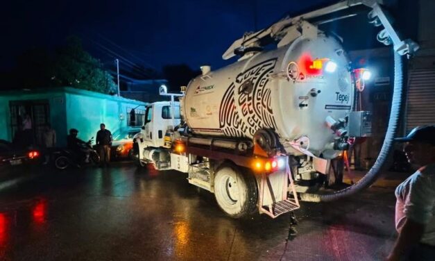 La Comisión de Agua Tepeji labora en reducir afectaciones ocasionadas por la acumulación de agua y la obstrucción de infraestructura pluvial y sanitaria tras las lluvias