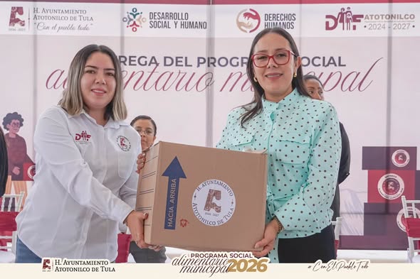 Atotonilco de Tula entrega los primeros 750 apoyos del Programa Alimentario Municipal