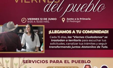 Habrá Jornada de Atención Ciudadana directa en El Pedregal