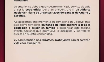 El gobierno municipal de Atotonilco de Tula emite el siguiente comunicado: