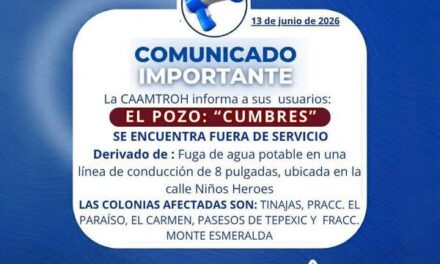 La Comisión de Agua Tepeji emite el siguiente aviso: