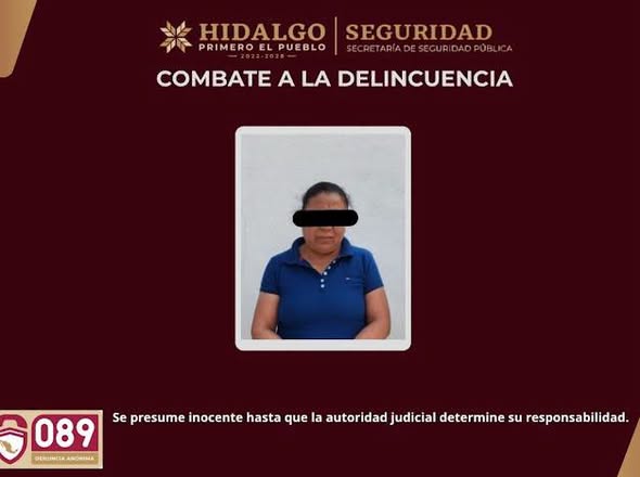 Aseguran a mujer por presunta extorsión a comerciantes en Central de Abastos de Tezontepec de Aldama