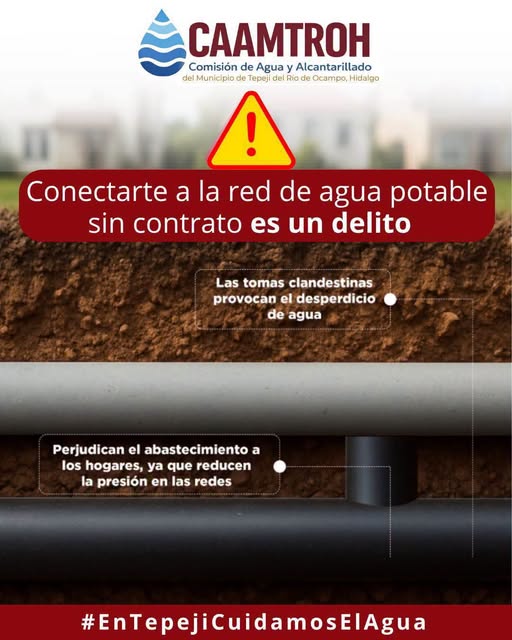 Una toma clandestina de agua no solo es ilegal, también afecta a toda la comunidad