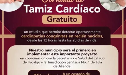 Habrá Jornada de Tamiz Cardiaco Gratuito en Tepeji del Río