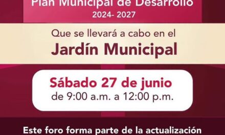 Participa en el Foro de Participación Ciudadana para la Actualización del Plan Municipal de Desarrollo 2024–2027
