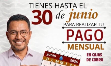 Evita recargos, paga tu servicio de agua a tiempo