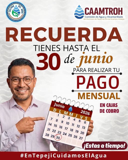Evita recargos, paga tu servicio de agua a tiempo