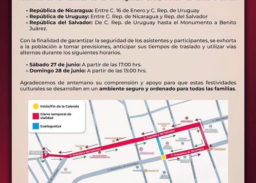 Anuncian cierre de vialidades en Atotonilco de Tula