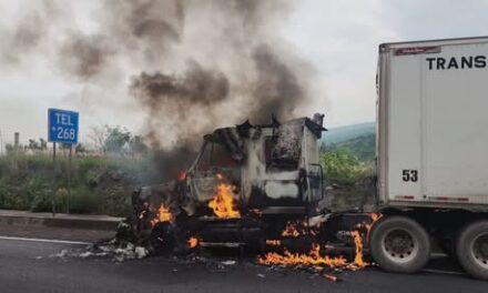 Bomberos de Tula de Allende atienden incendo de trailer en Arco Norte
