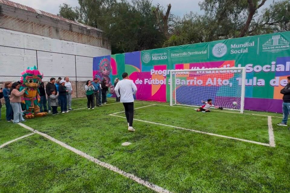 Tula de Allende se suma al Mundial Social 2026 con la rehabilitación y entrega de una cancha de futbol 5