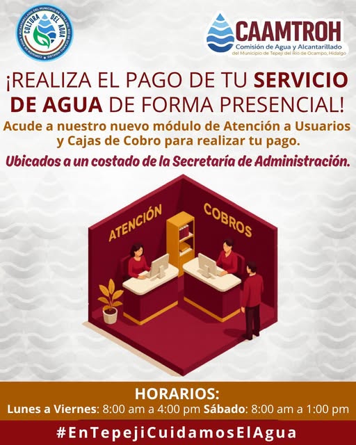 ¡Ponte al corriente y realiza tu pago de agua potable!