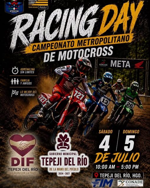 ¡La emoción del motocross llega a Tepeji del Río!