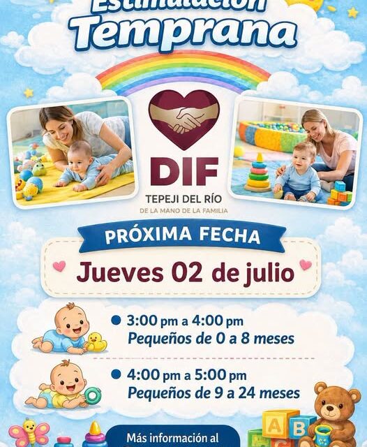 DIF Tepeji del Río te invita a participar en el programa de Estimulación Temprana