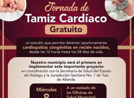El Gobierno Municipal de Tepeji del Río invita a la Jornada de Tamiz Cardíaco Gratuito