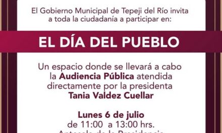 Alcaldesa de Tepeji encabezará «El Día del Pueblo»