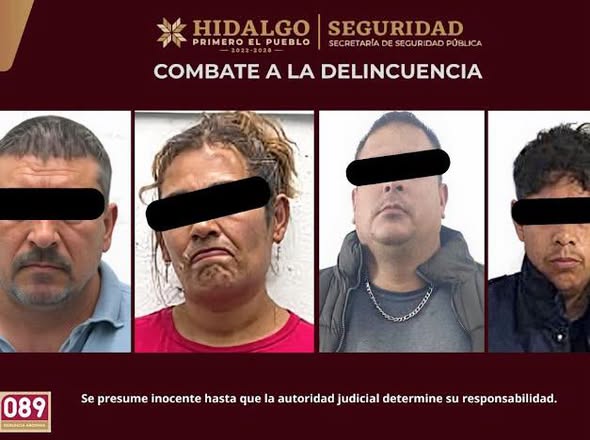 Aseguran a cuatro personas por narcomenudeo y robo en Tula de Allende, Actopan y Tizayuca