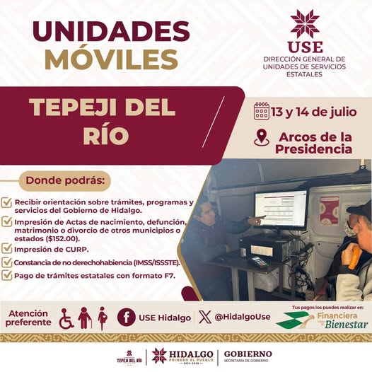 La Unidad de Servicios Estatales estará en Tepeji del Río