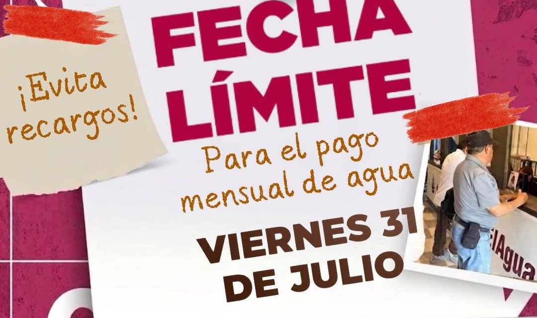 ¡Evita recargos!