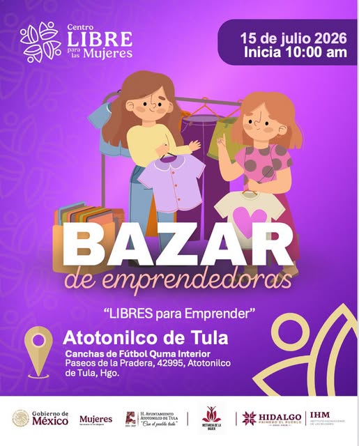 Apoya el comercio local en el Bazar de Emprendedoras de Atotonilco de Tula