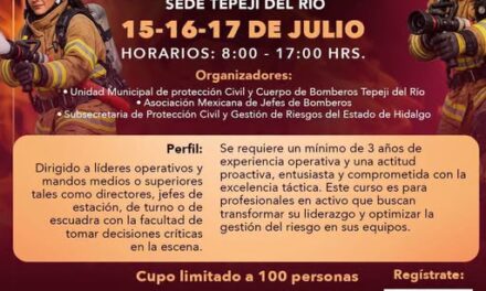 Tepeji del Río invita a los bomberos al Curso/Taller: Atención de Emergencias de Incendios