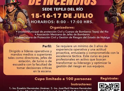 Tepeji del Río invita a los bomberos al Curso/Taller: Atención de Emergencias de Incendios