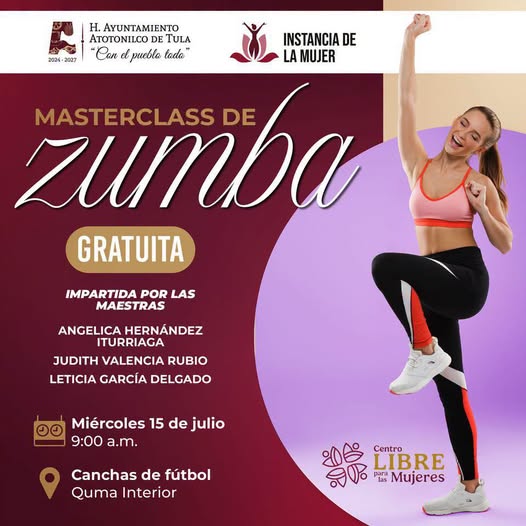 Participa en la Masterclass de Zumba Gratuita en Atotonilco de Tula