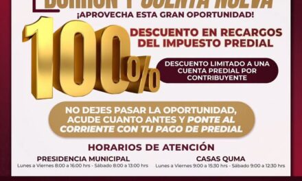 Atotonilco de Tula lanza programa «Borrón y Cuenta Nueva» con 100% de descuento en recargos del impuesto predial