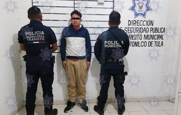 Detiene Policía Municipal a hombre por probable posesión de sustancias ilícitas; investigan posible relación con robos a comercios