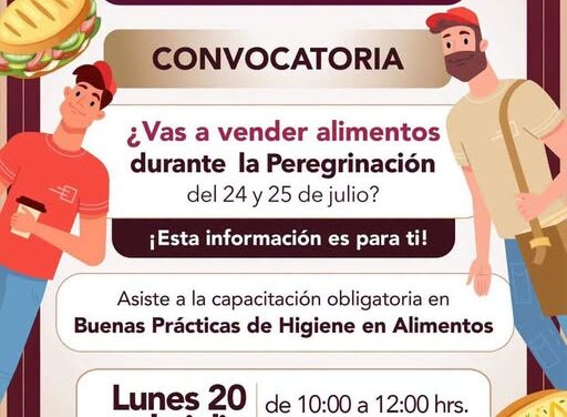 Capacitarán a vendedores de alimentos previo a la Peregrinación de Tepeji del Río