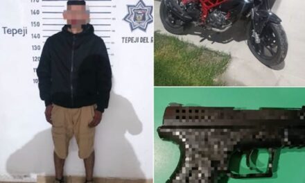 Detienen a hombre por presunta portación de arma de fuego durante operativo en Melchor Ocampo, Tepeji del Río