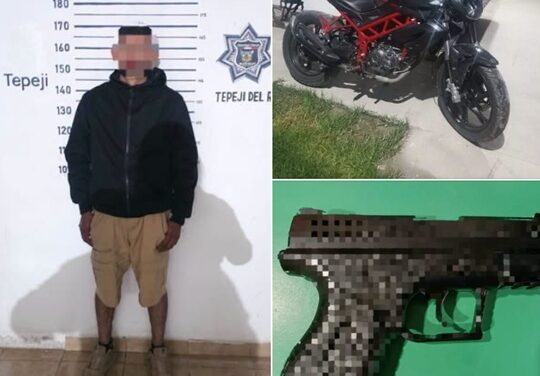 Detienen a hombre por presunta portación de arma de fuego durante operativo en Melchor Ocampo, Tepeji del Río